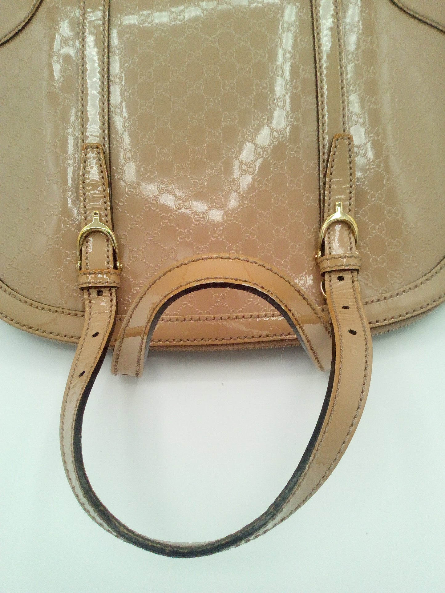 Gucci Guccissima Dome Two Way Bag- Mocha