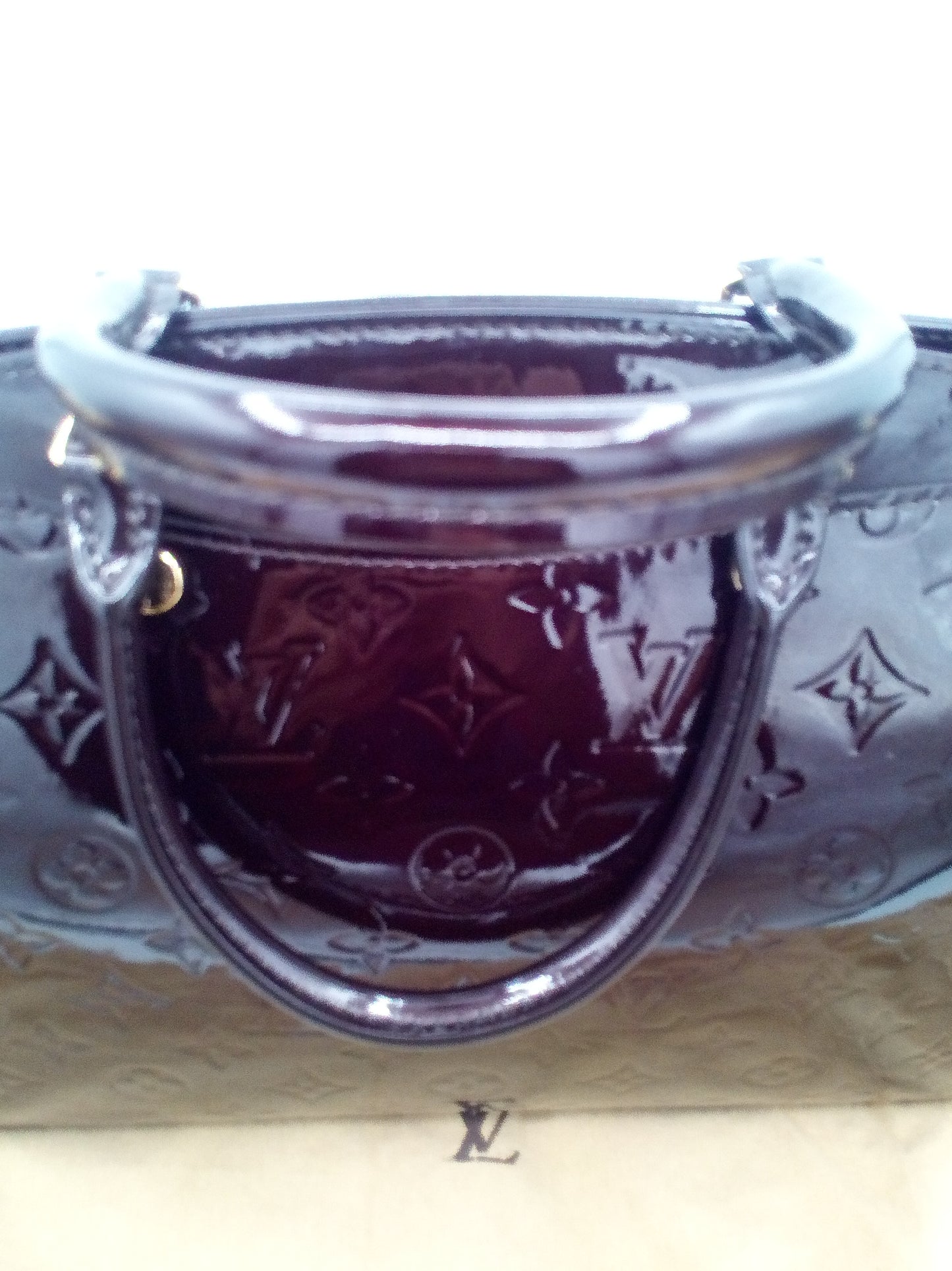 Louis Vuitton Brea Vernis Amarante- Brown Patent Leather LV