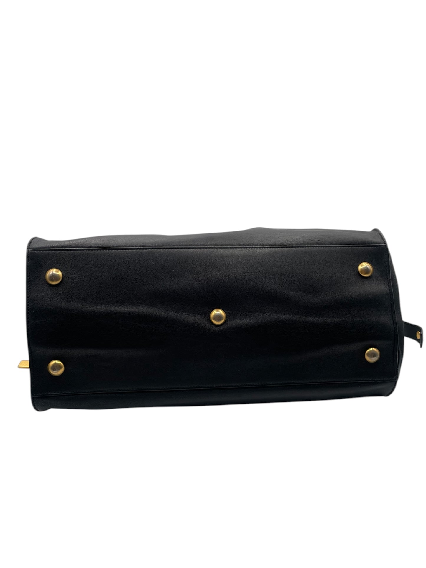 Saint Laurent Sac de Jour Small Grained Leather w/ Gold Hardware- Black