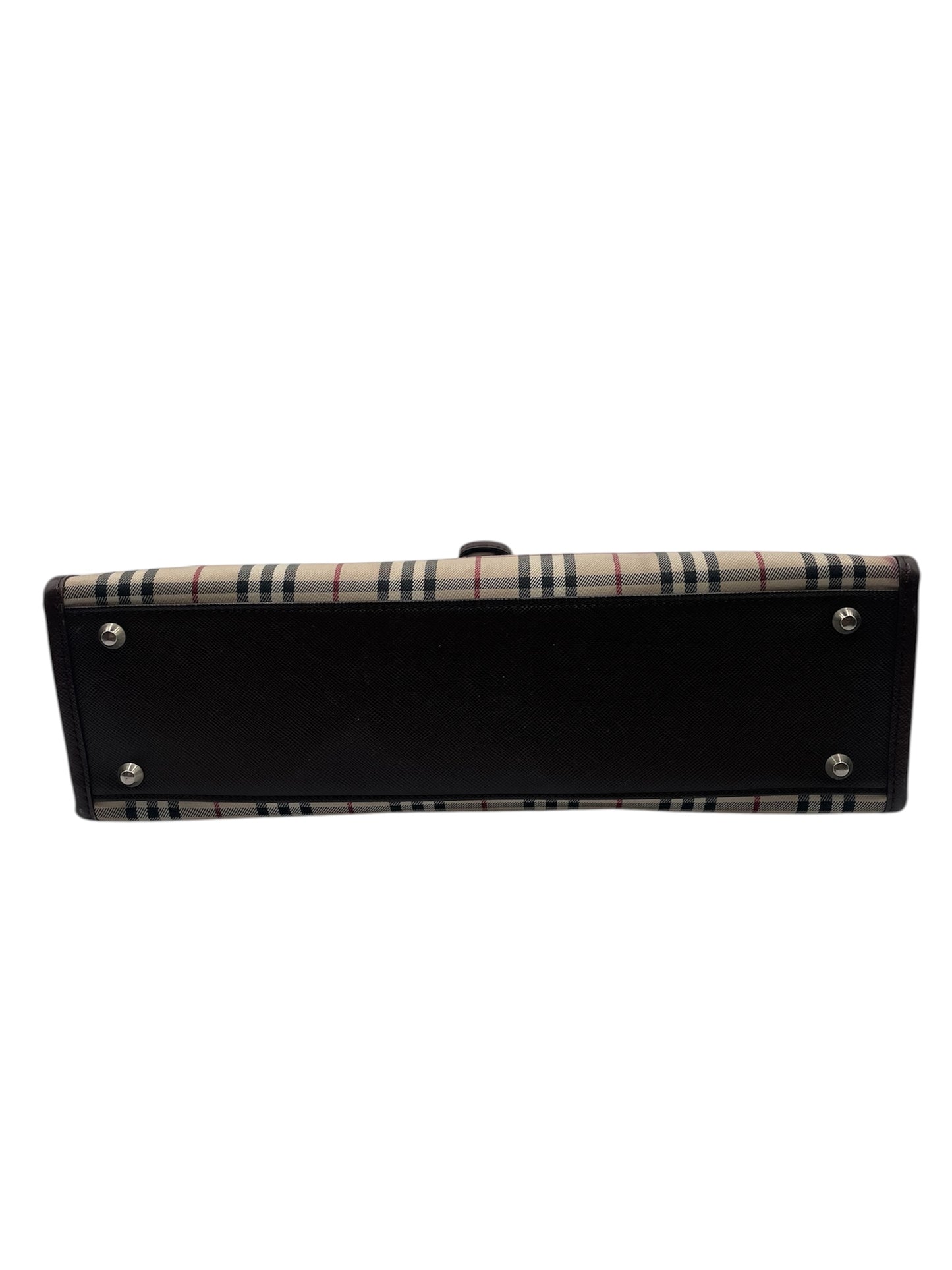 Burberry Nova Classic Check Buckle Trim Hand Bag