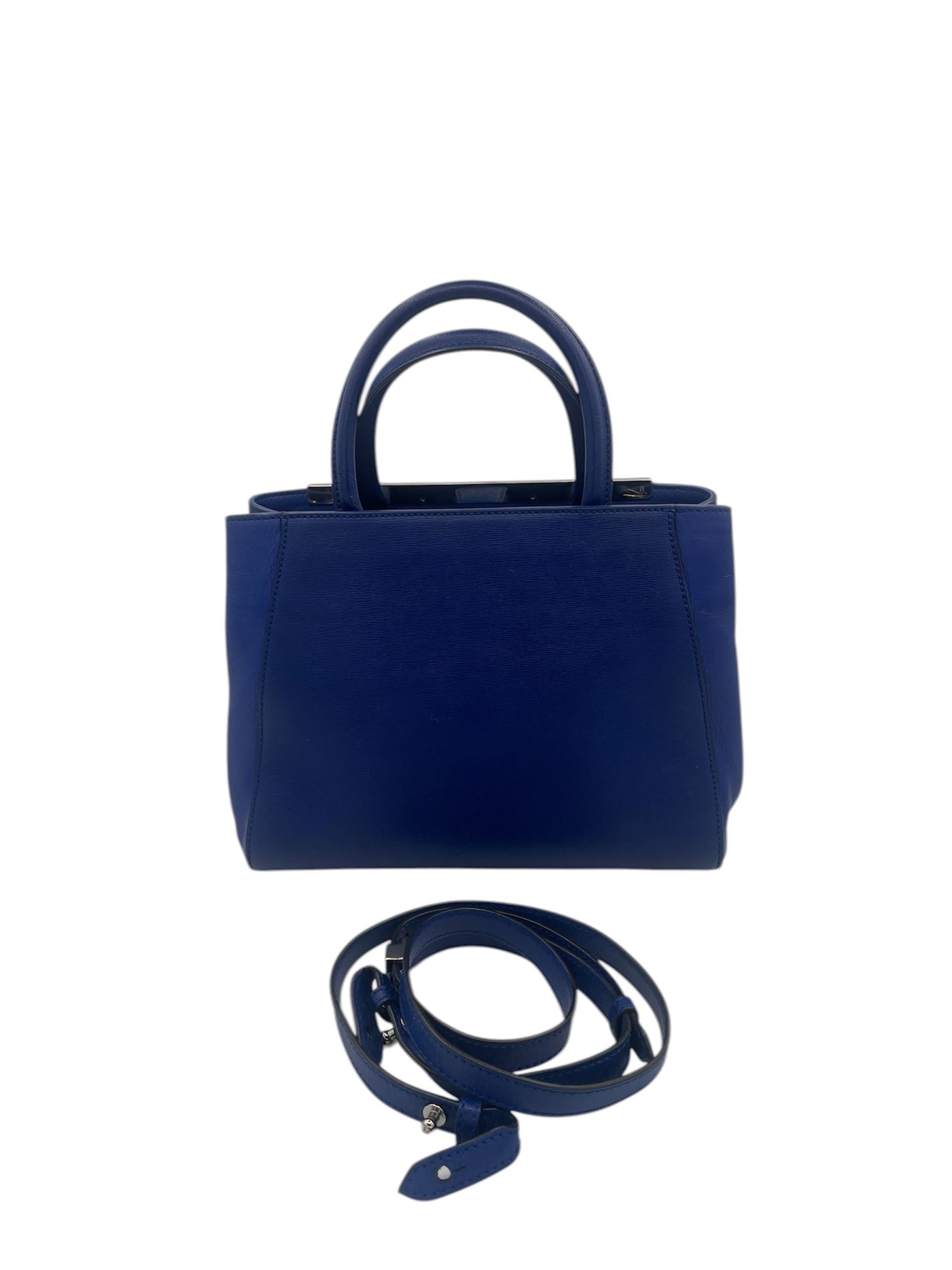 Fendi 2 Jours HandBag w/Detachable Strap & Silver Hardware- Blue