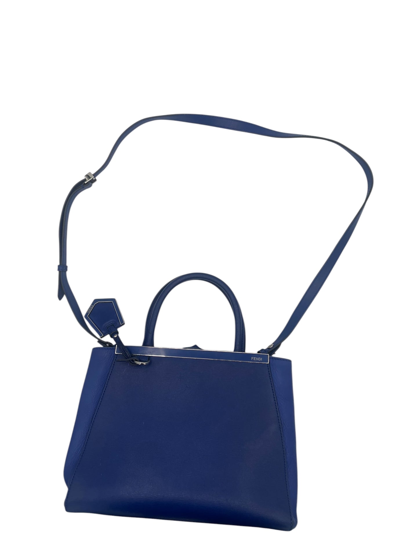 Fendi 2 Jours HandBag w/Detachable Strap & Silver Hardware- Blue
