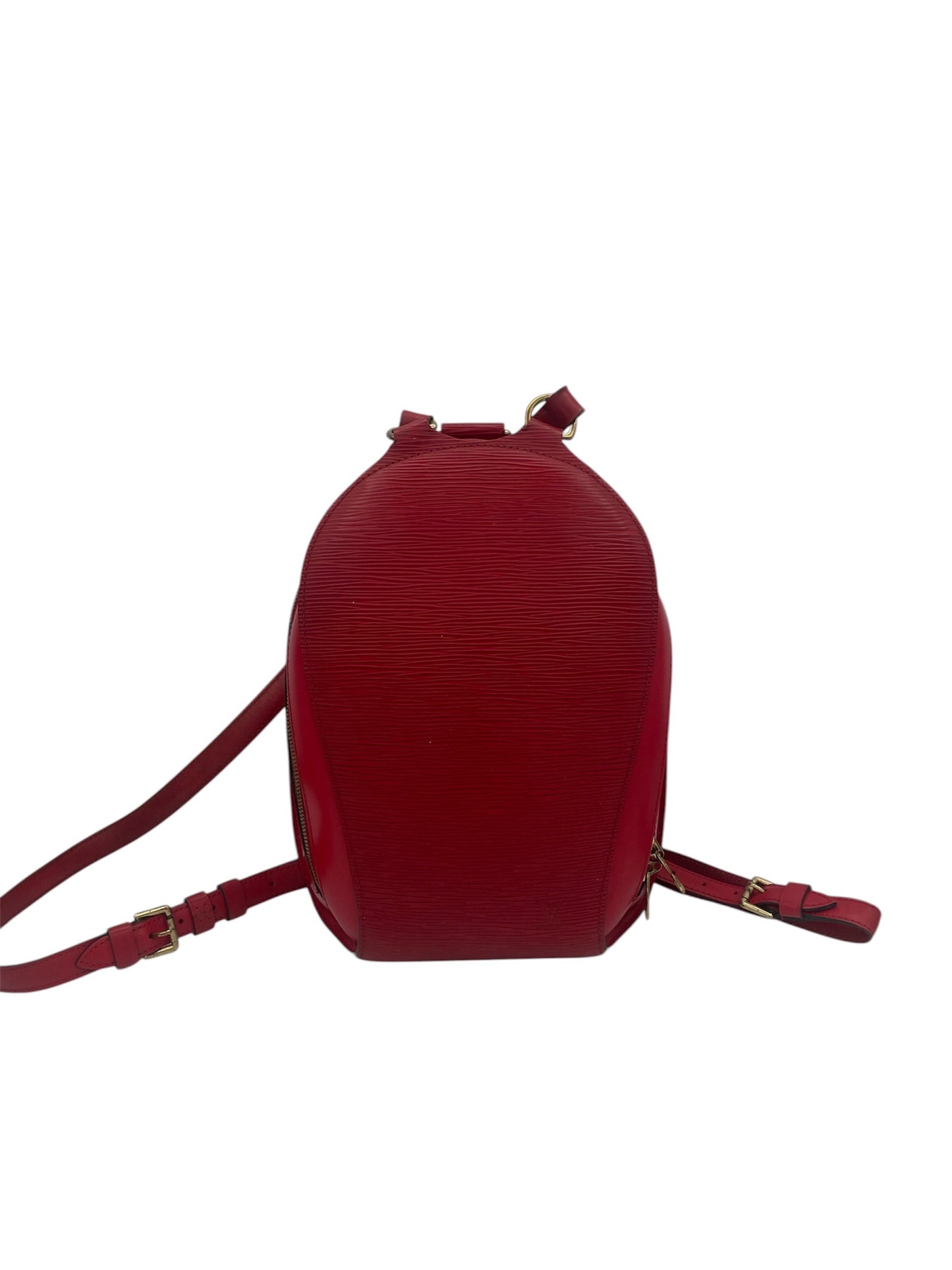 Louis Vuitton Epi Leather Backpack w/ Gold Hardware Mini Daypack Bag- Red