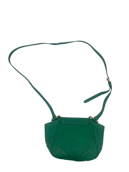 Prada Saffiano Leather Flap Crossbody w/Gold Hardware- Green
