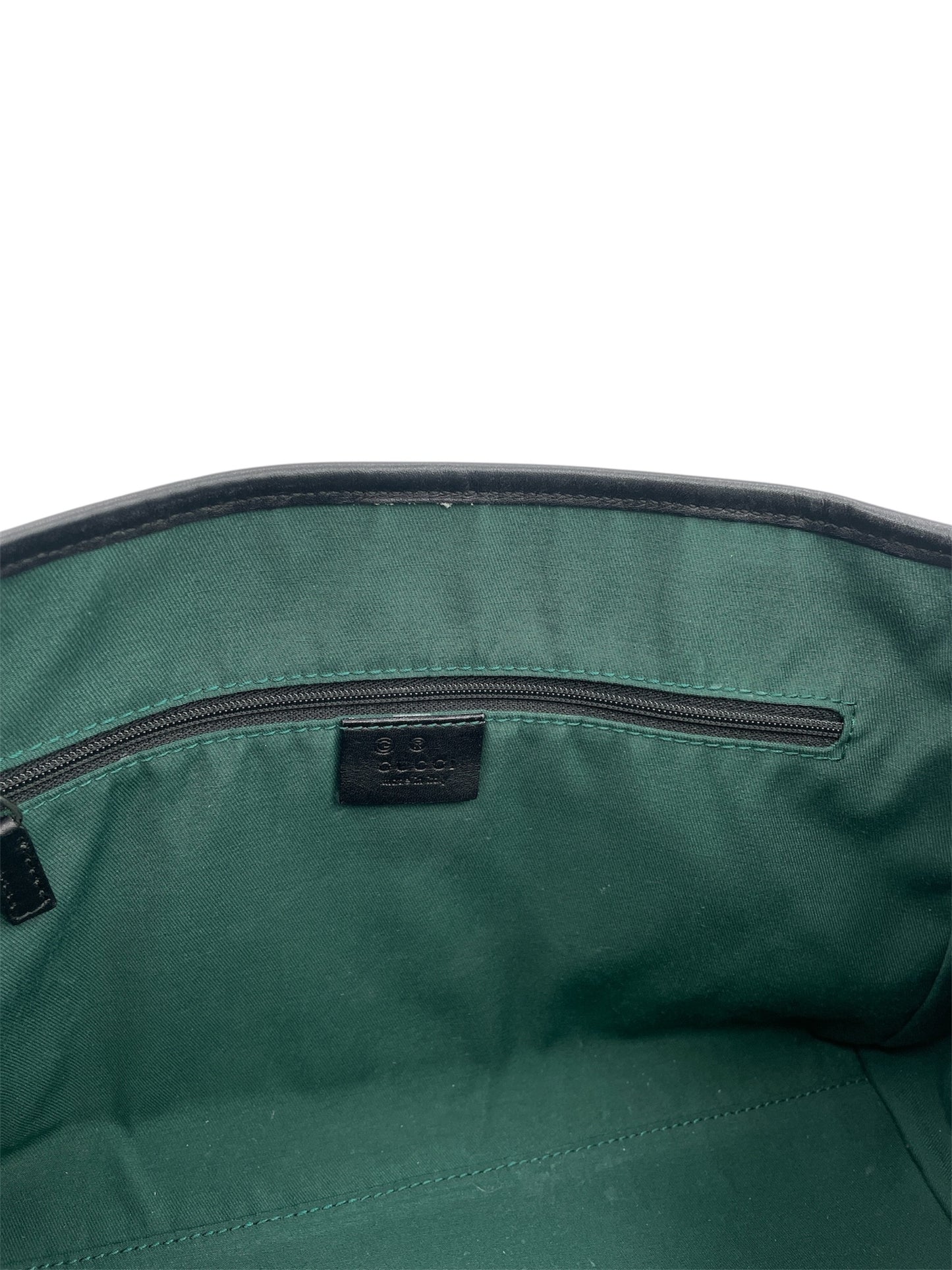 Gucci GG Canvas Tote with Web Stripe Handles – Dark Monogram & Structured Shape