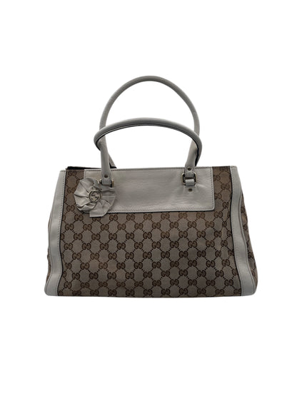 Gucci GG Canvas Tote with Leather Trim – Elegant & Timeless Design
