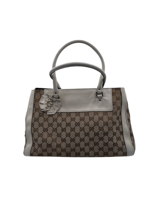 Gucci GG Canvas Tote with Leather Trim – Elegant & Timeless Design