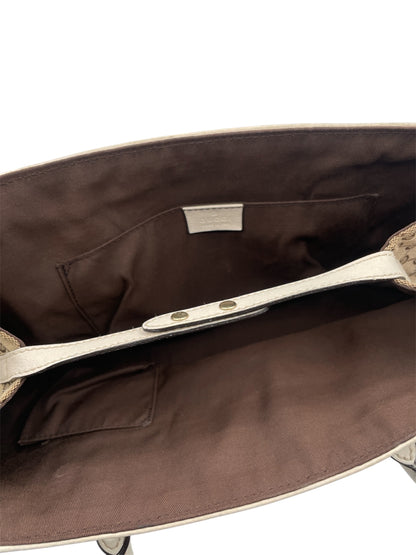 Gucci GG Canvas Tote with Leather Trim – Elegant & Timeless Design