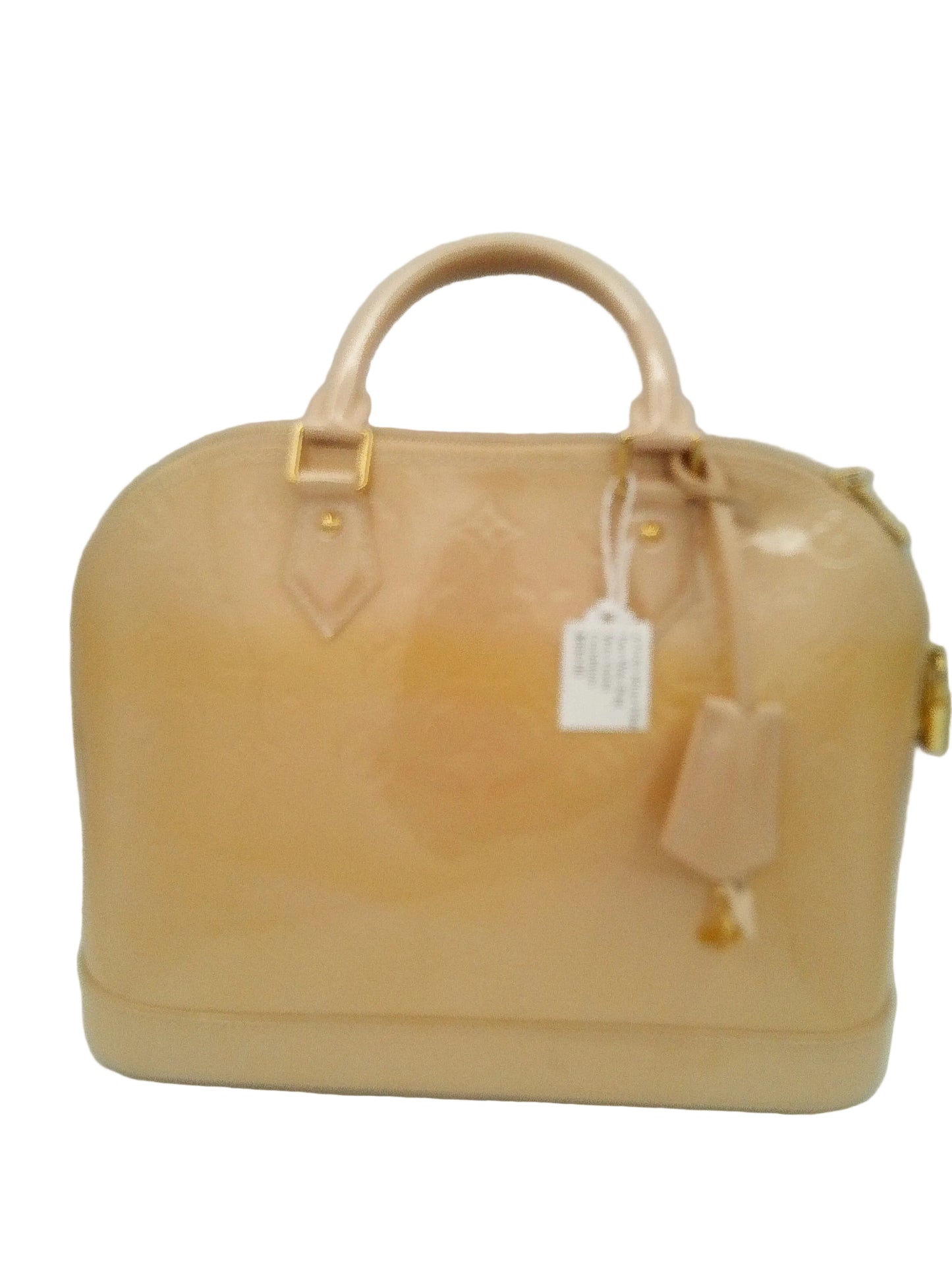 Louis Vuitton Alma Vernis Tan Two Way Bag- LV