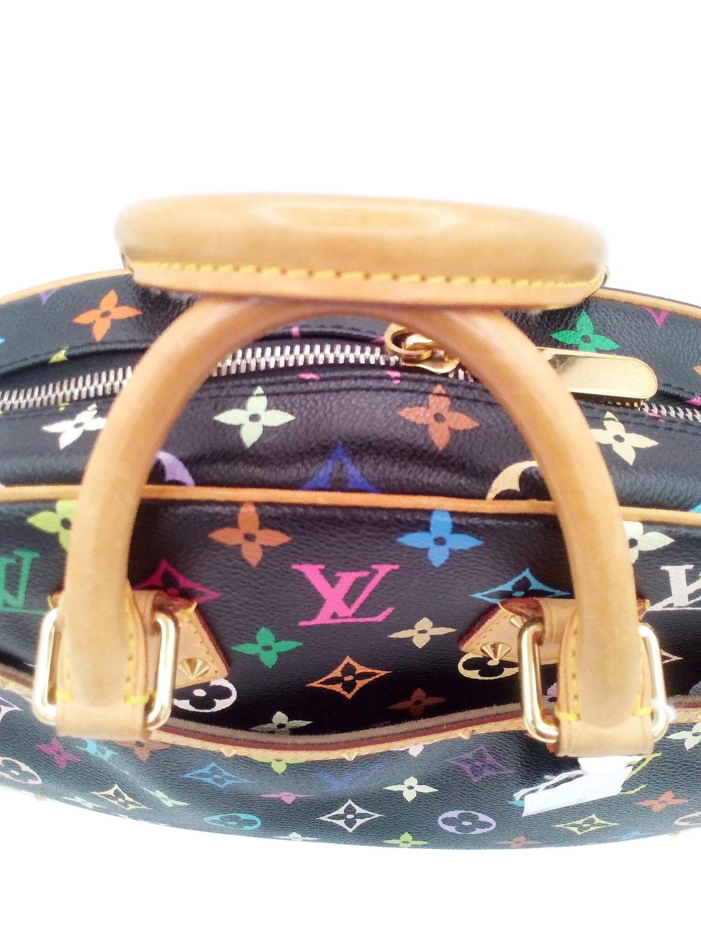 Louis Vuitton Multicolor Monogram Canvas Trouville HandBag Black - LV