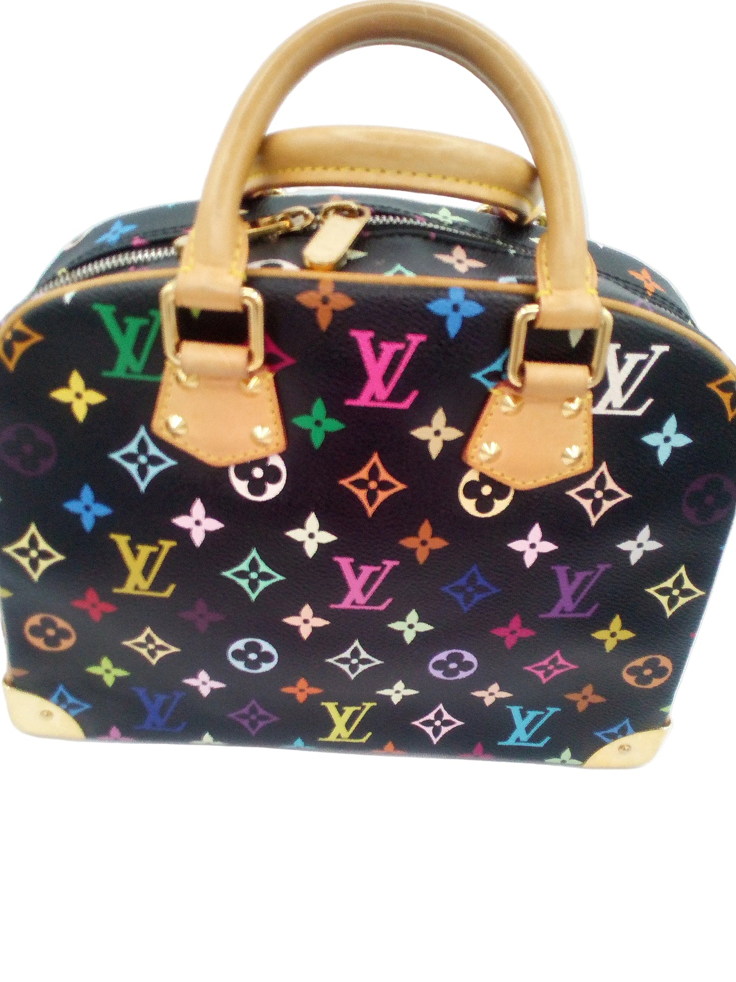 Louis Vuitton Multicolor Monogram Canvas Trouville HandBag Black - LV