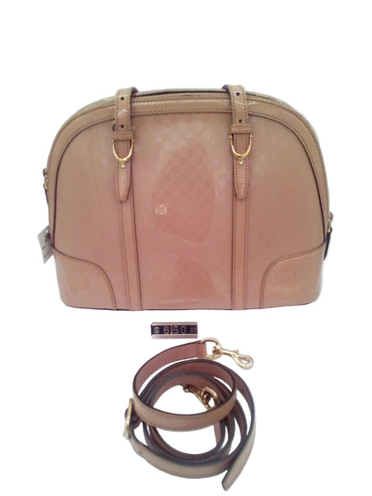 Gucci Guccissima Dome Two Way Bag- Mocha