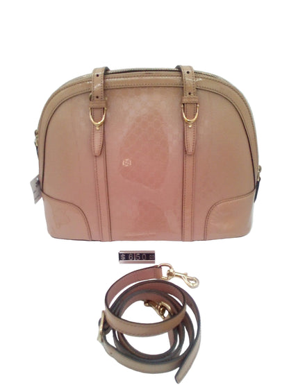 Gucci Guccissima Dome Two Way Bag- Mocha