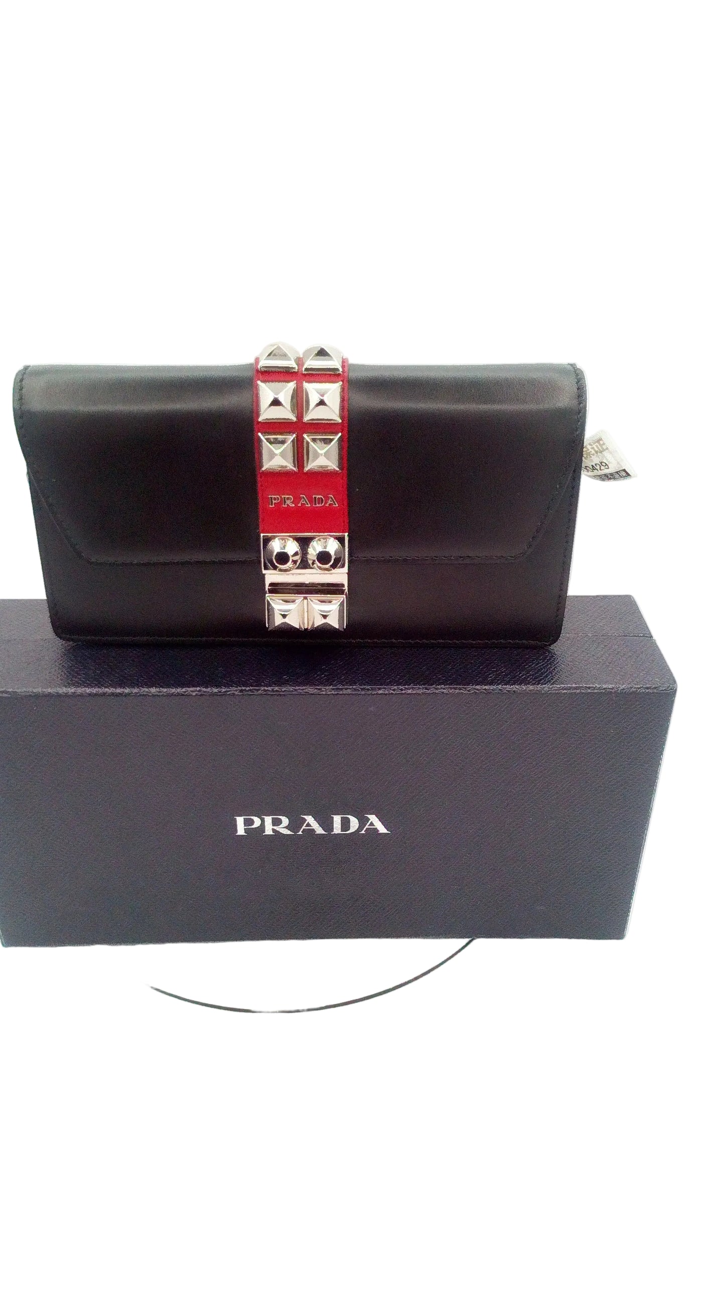 Prada Elektra Wallet On Chain- Black