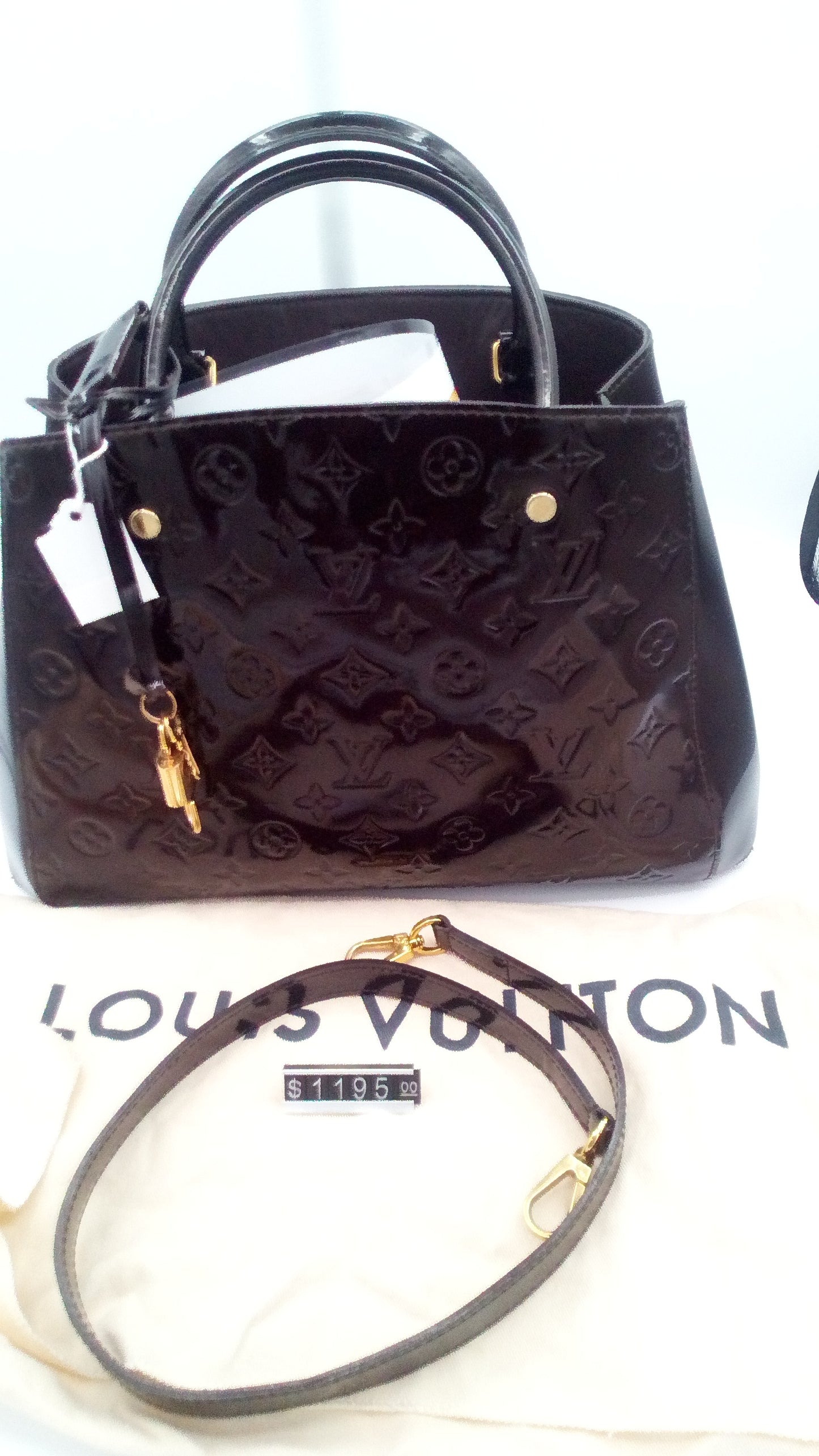 Louis Vuitton Montaigne MM Vernis Amarante- LV