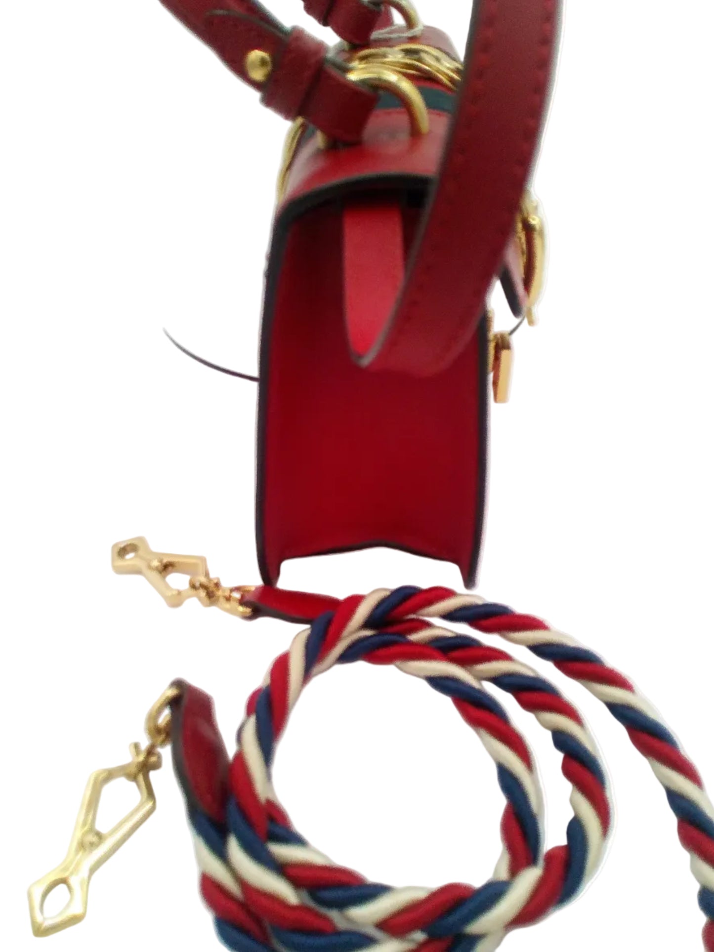 Gucci Bag  Mini Sylvie  Two Way With Two Detachable Straps- Red