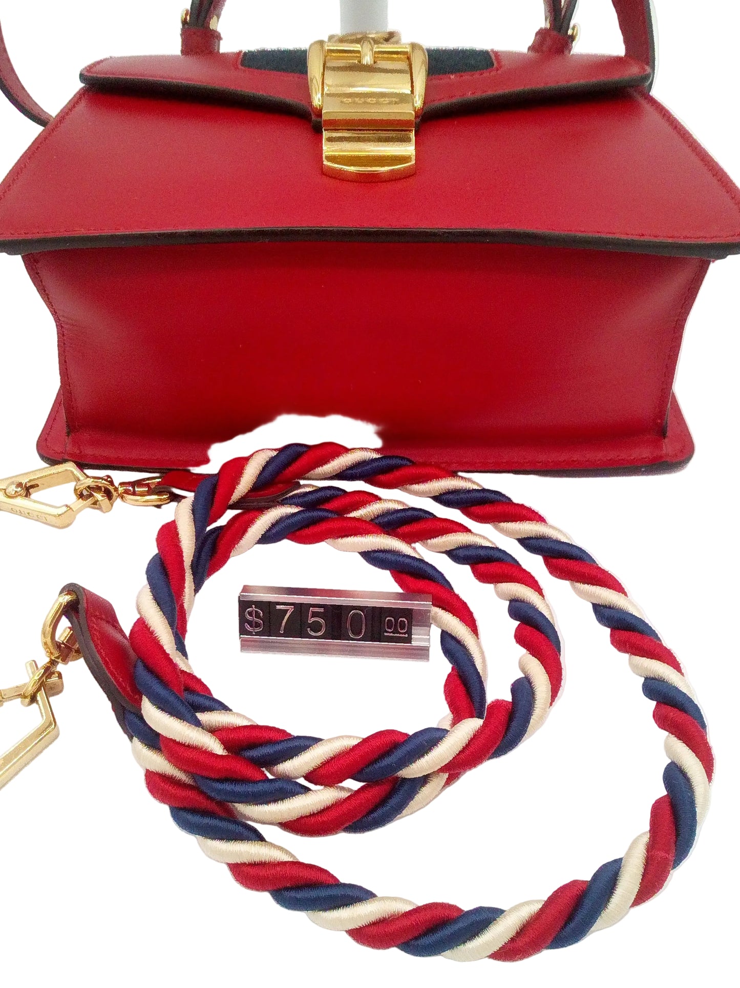 Gucci Bag  Mini Sylvie  Two Way With Two Detachable Straps- Red