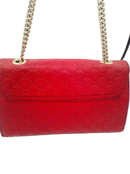 Gucci Bag Guccissima Horse Bit Chain Strap- Red