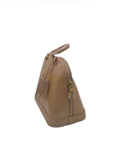 Louis Vuitton Vernis Alma PM Patent Monogram Gold Hardware- Light Nude