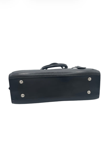Louis Vuitton Epi Alma PM Structured Leather Top Handle Silver Hardware- Black