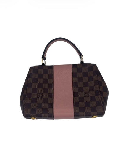 Louis Vuitton Damier Ebene Flap Bag with Rose Ballerine Accent- Rose Ballerine