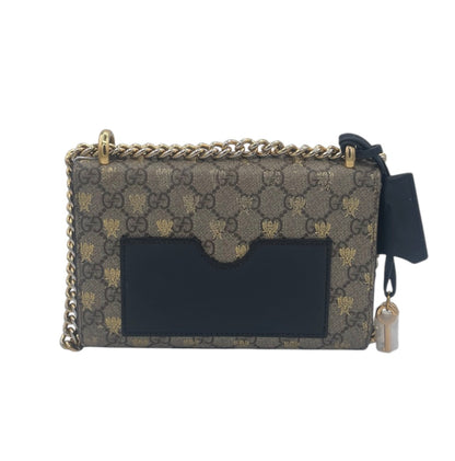 Gucci Padlock GG Supreme Shoulder Bag- Bee Star Print w/Gold Chain Strap
