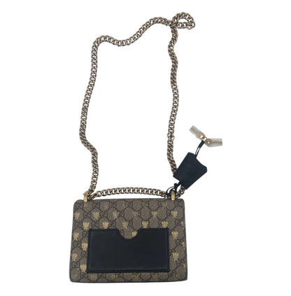 Gucci Padlock GG Supreme Shoulder Bag- Bee Star Print w/Gold Chain Strap