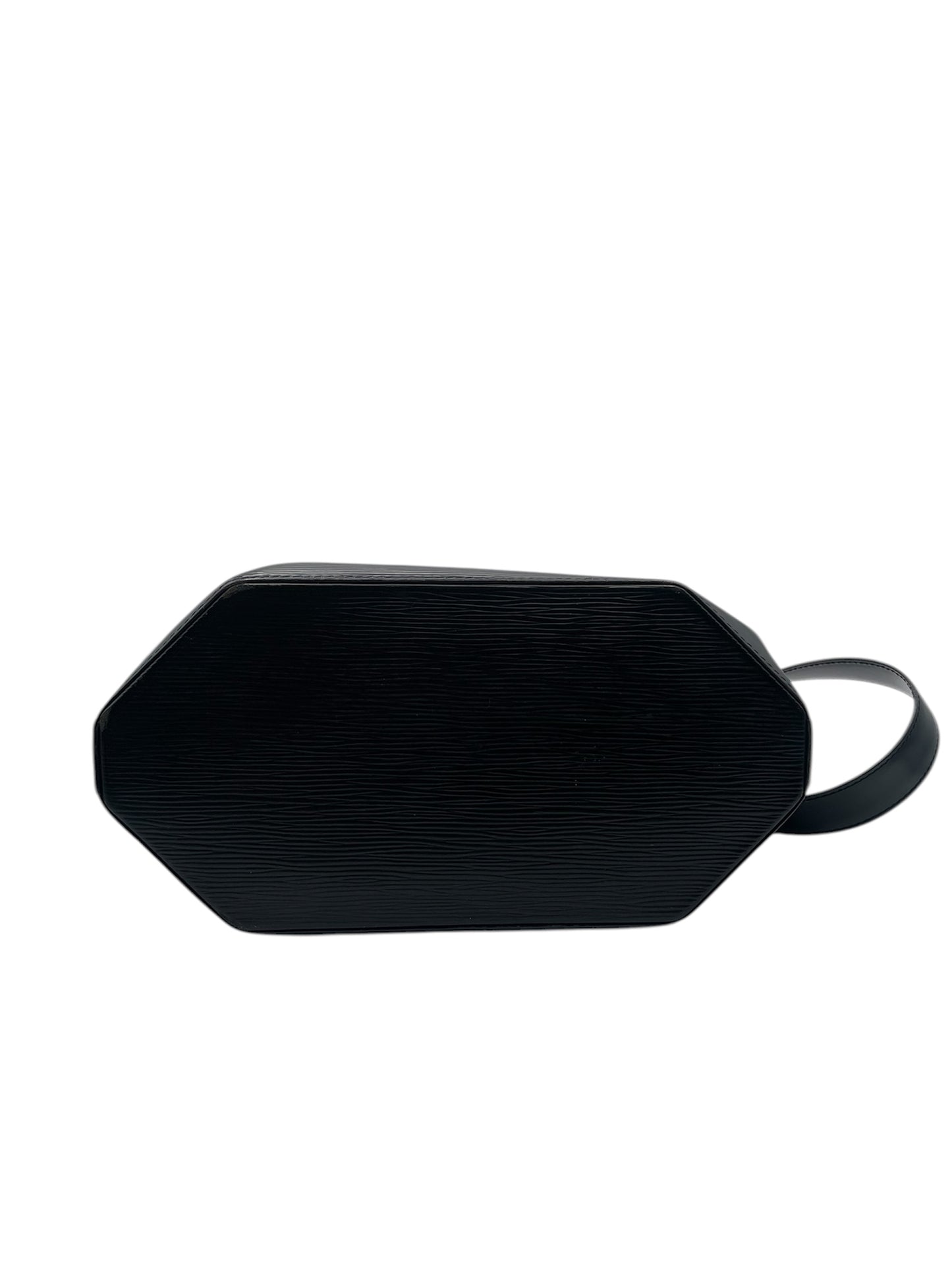 Louis Vuitton Epi Leather Shoulder Bag w/ Flap & LV Logo- Black