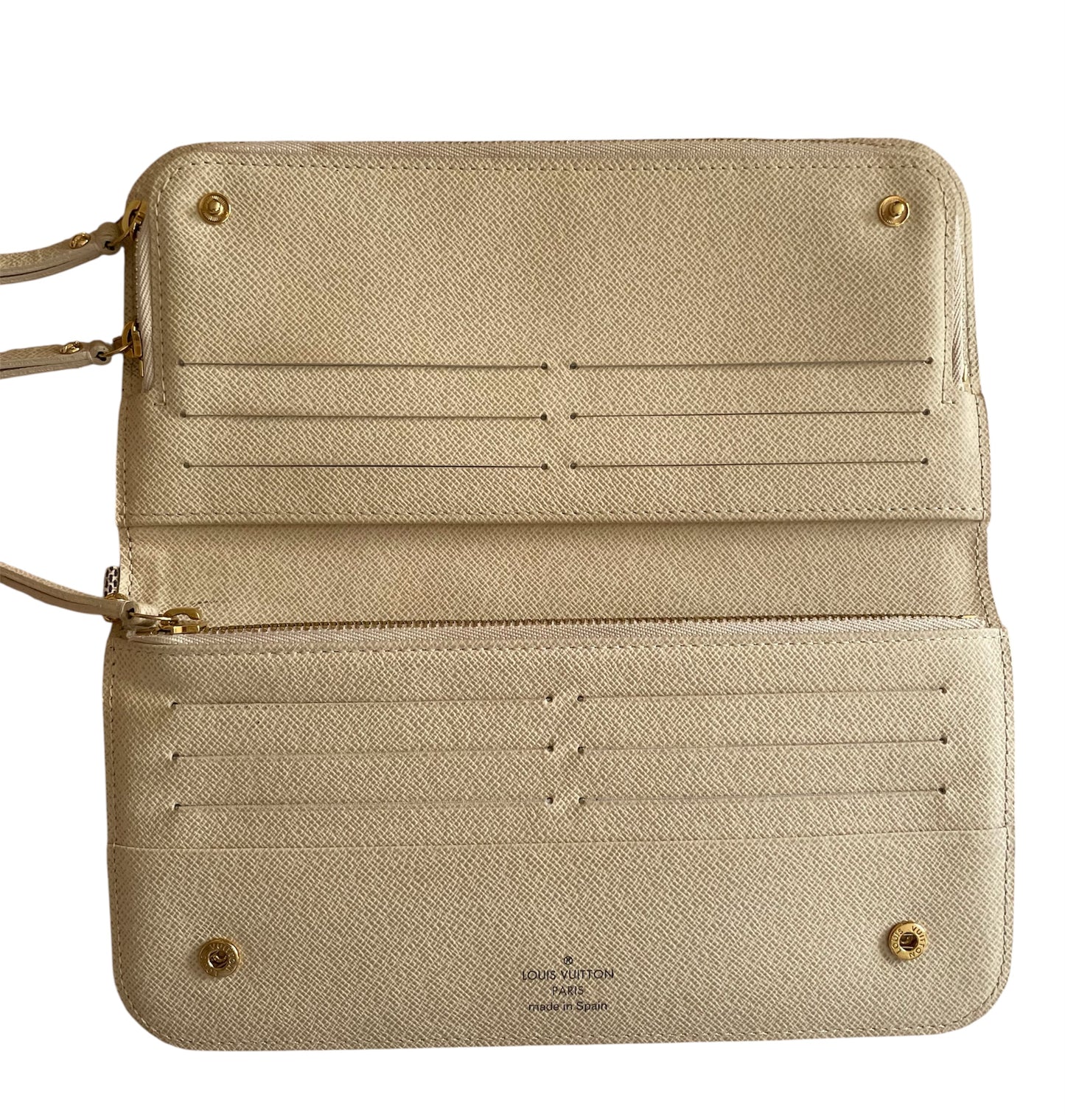 Louis Vuitton Damier Azur Pattern Zip Wallet- Gray LV