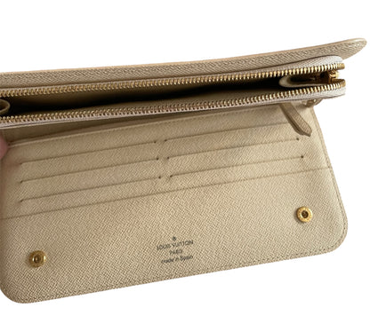 Louis Vuitton Damier Azur Pattern Zip Wallet- Gray LV