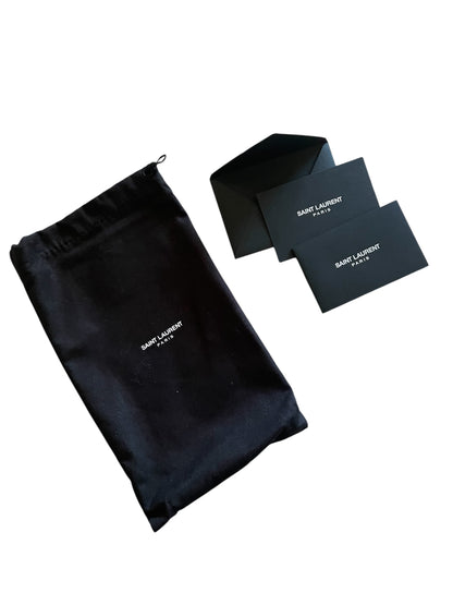 Yves Saint Laurent Uptown Raised Stars Wallet Black- YSL