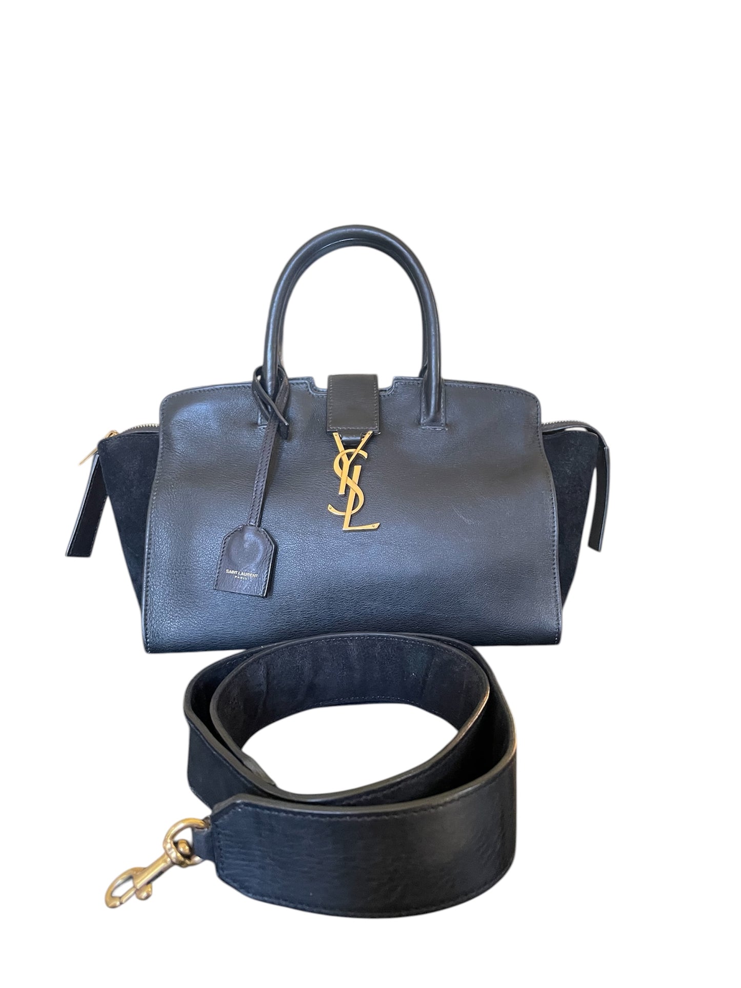 Saint Laurent Sac de Jour Small Grained Leather w/ Gold Hardware- Black