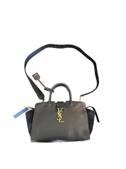 Saint Laurent Sac de Jour Small Grained Leather w/ Gold Hardware- Black