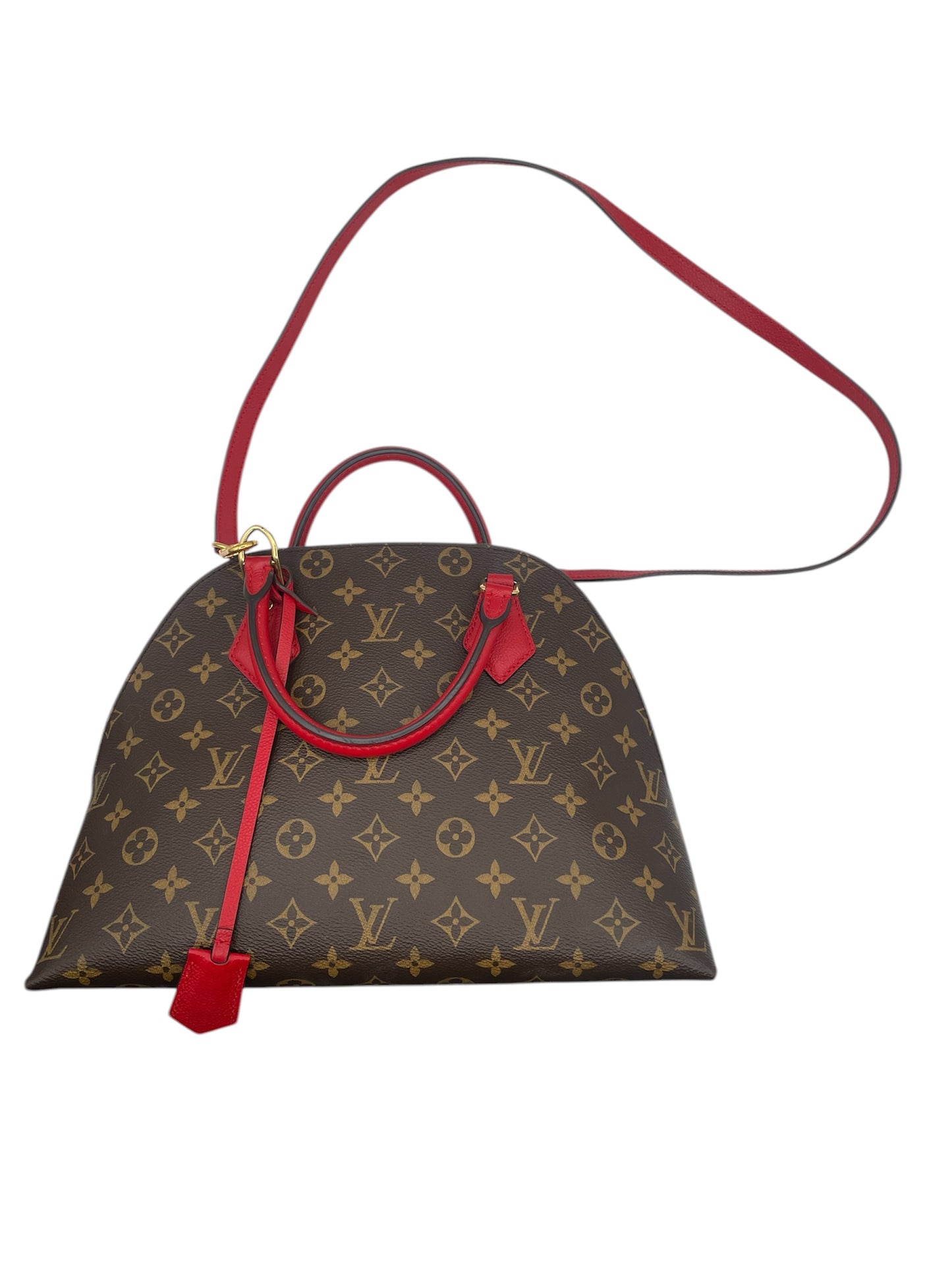 Louis Vuitton Monogram Pallas Cerise – Red Leather Trim Shoulder Bag
