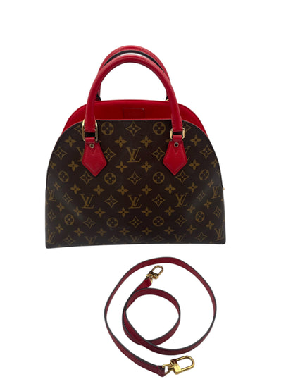 Louis Vuitton Monogram Pallas Cerise – Red Leather Trim Shoulder Bag