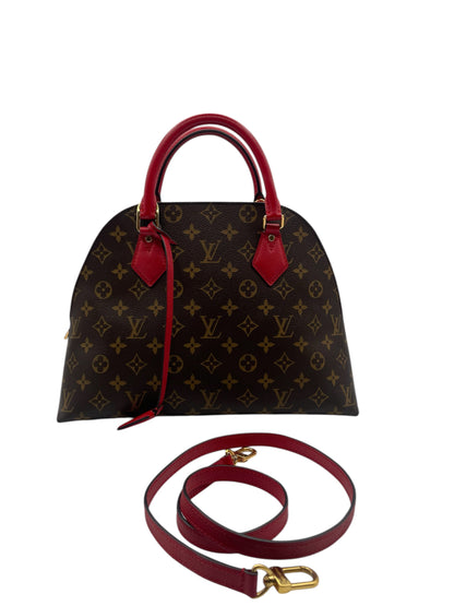 Louis Vuitton Monogram Pallas Cerise – Red Leather Trim Shoulder Bag