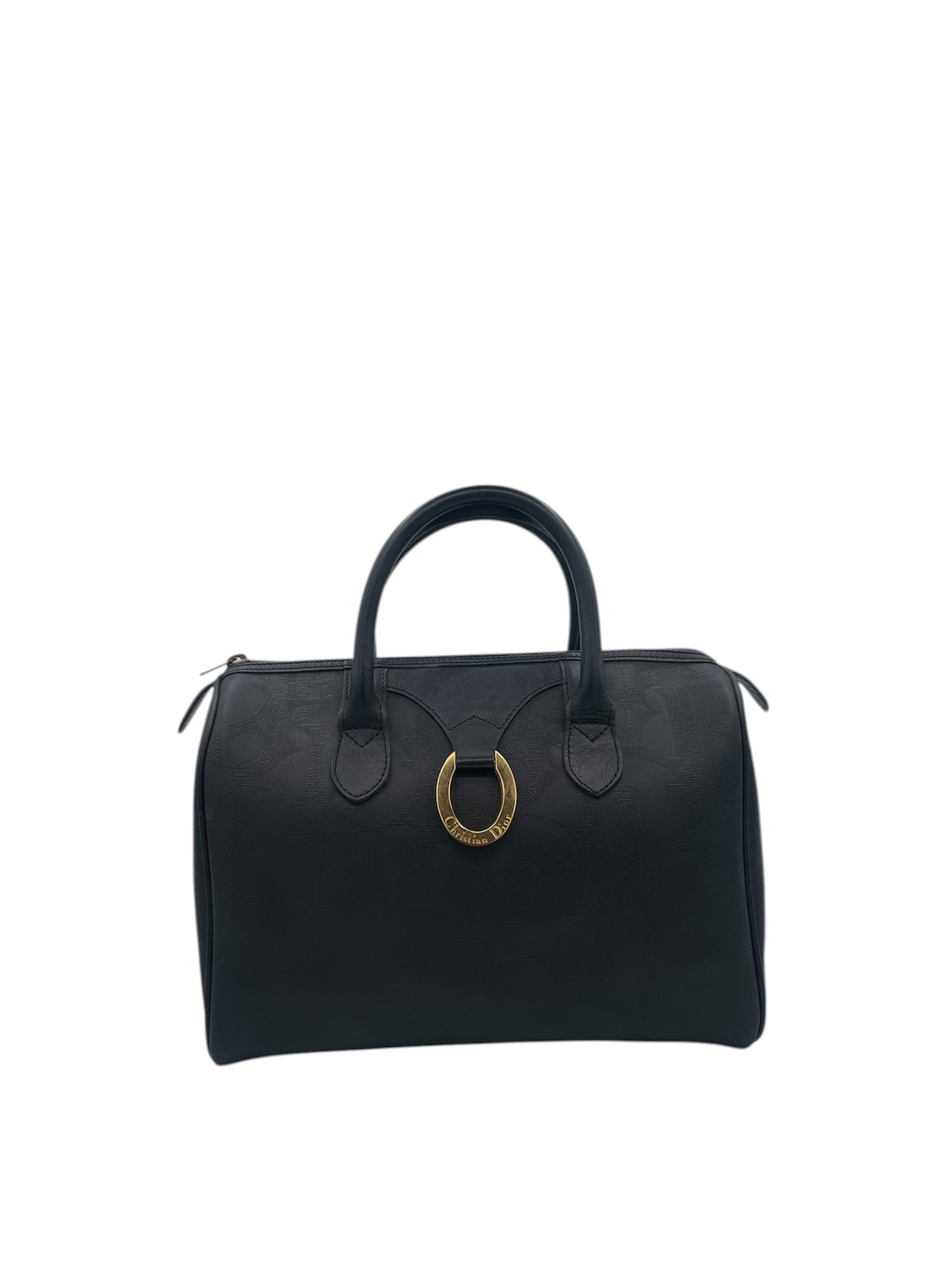 Christian Dior Vintage Monogram Diorssimo Boston Bag- Black