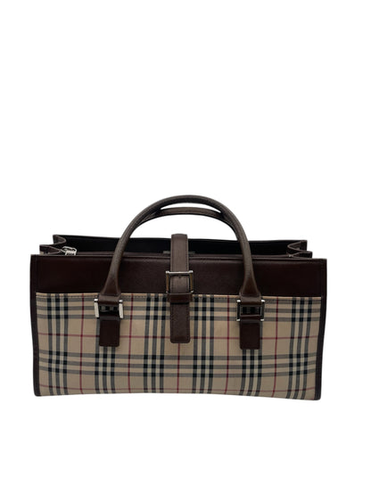 Burberry Nova Classic Check Buckle Trim Hand Bag