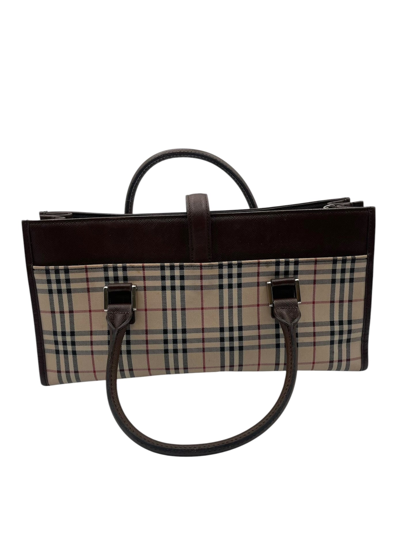 Burberry Nova Classic Check Buckle Trim Hand Bag