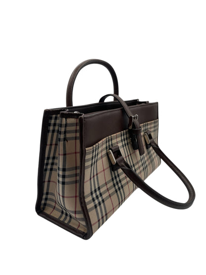 Burberry Nova Classic Check Buckle Trim Hand Bag