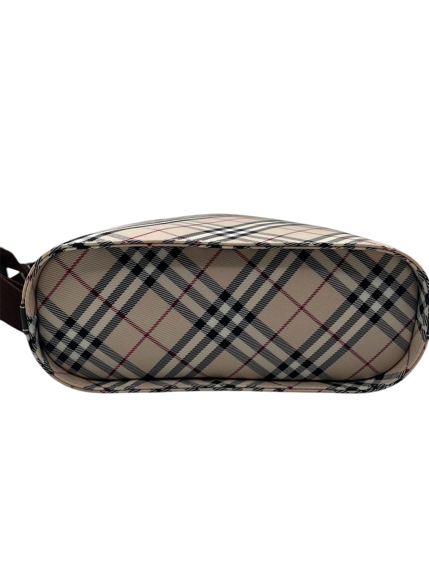 Burberry Nova Check Vintage Shoulder Bag with Leather Trim