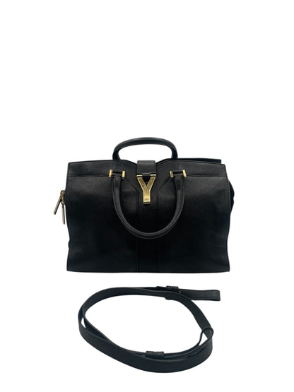 Yves Saint Laurent Sheepskin Medium Cabas HandBag- Black