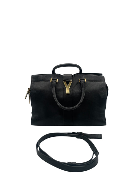 Yves Saint Laurent Sheepskin Medium Cabas HandBag- Black