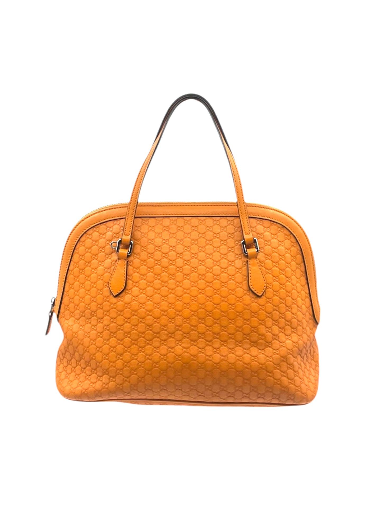 Gucci Guccissima Leather Tote Embossed GG Leather w/Detachable Strap- Orange