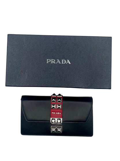 Prada Elektra Wallet On Chain- Black