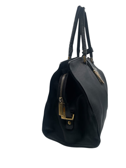 Yves Saint Laurent Sheepskin Medium Cabas HandBag- Black