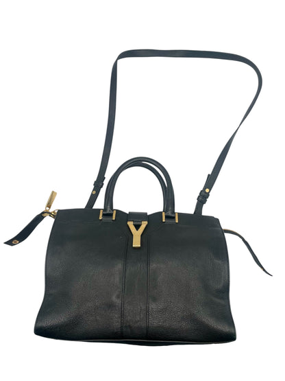Yves Saint Laurent Sheepskin Medium Cabas HandBag- Black