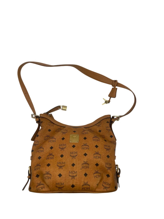 MCM Visetos Crossbody Shoulder Bag – Cognac Monogram Leather