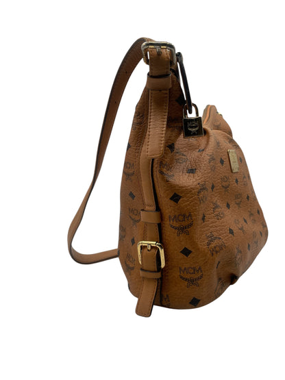 MCM Visetos Crossbody Shoulder Bag – Cognac Monogram Leather