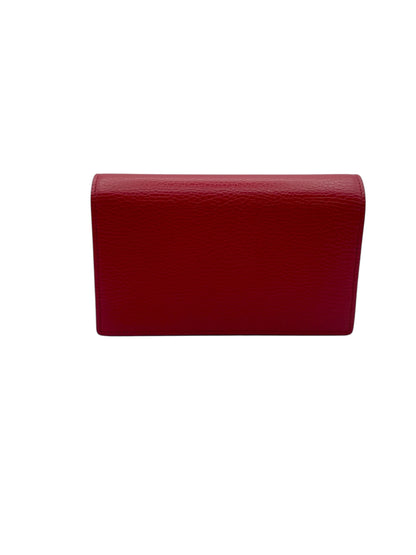 Gucci Soho Leather Chain Crossbody- Red Pebbled Leather w/Gold Hardware